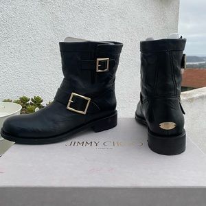 Jimmy Choo Youth Leather Boots Size 38